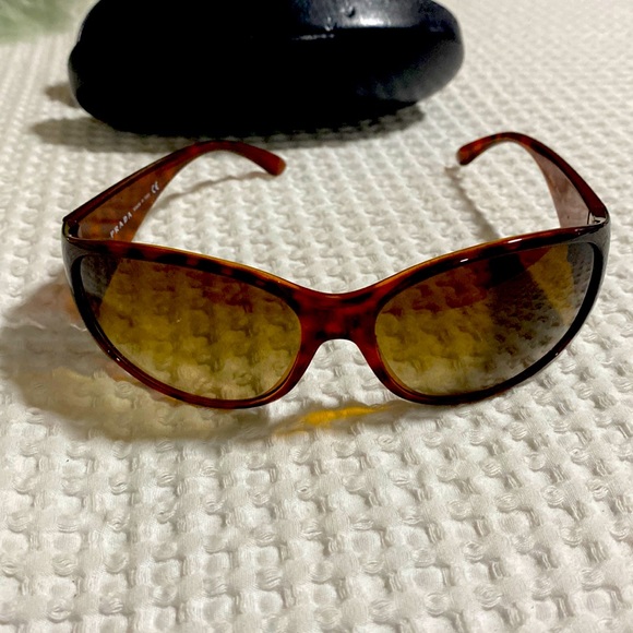 Prada Sunglasses Brown with brown Tint. Gently Used. Excellent Condition - Picture 2 of 13